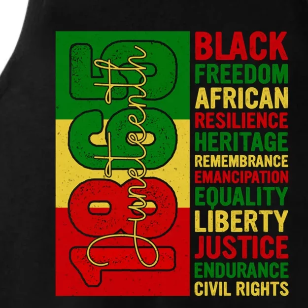 Black Freedom African Resilience Remembrance Junenth 1865 Gift Ladies Tri-Blend Wicking Tank