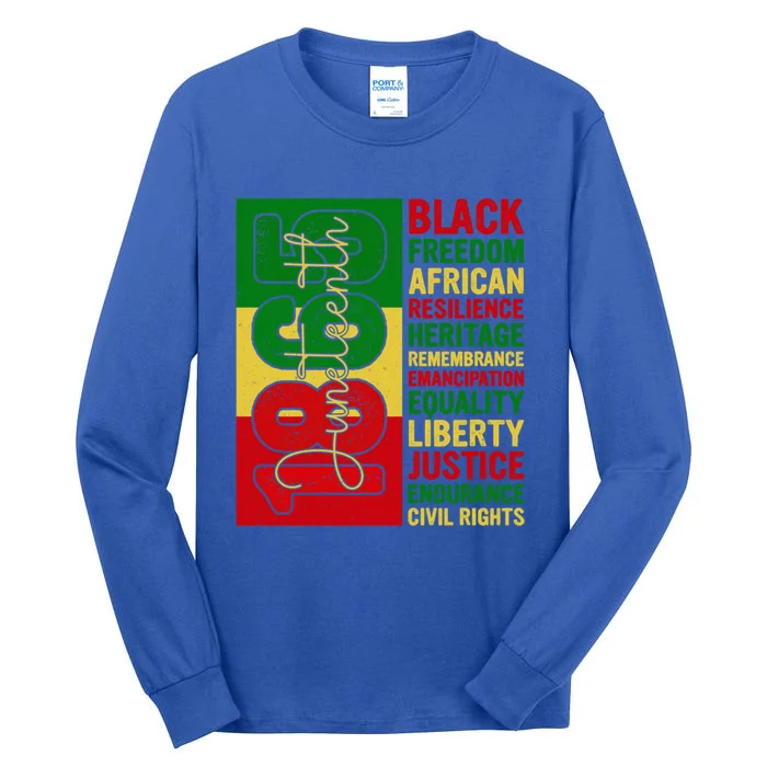 Black Freedom African Resilience Remembrance Junenth 1865 Gift Tall Long Sleeve T-Shirt