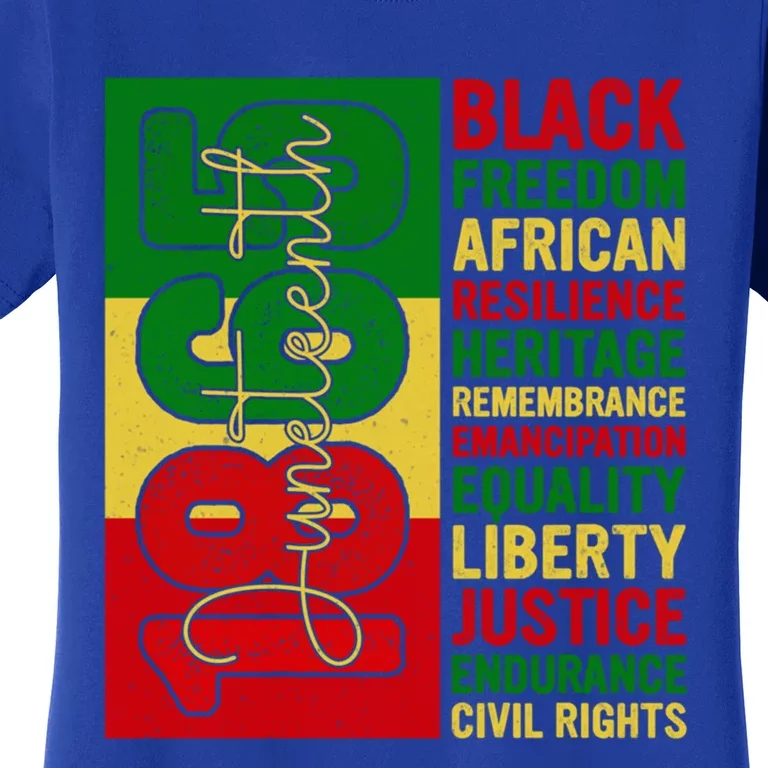 Black Freedom African Resilience Remembrance Junenth 1865 Gift Women's T-Shirt