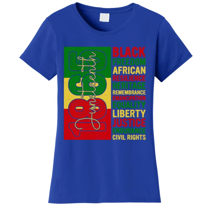 Black Freedom African Resilience Remembrance Junenth 1865 Gift Women's T-Shirt