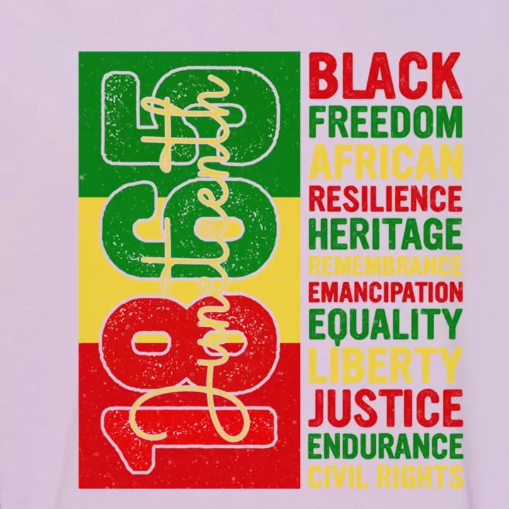 Black Freedom African Resilience Remembrance Junenth 1865 Gift Garment-Dyed Sweatshirt