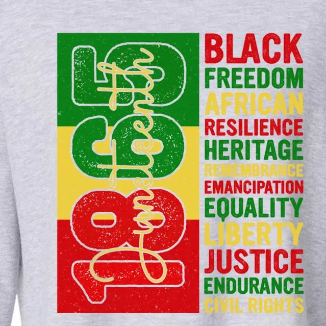 Black Freedom African Resilience Remembrance Junenth 1865 Gift Cropped Pullover Crew