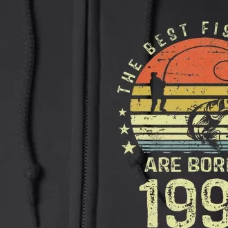 Best Fishermen Are Born In 1992 29th Birthday Fishing Gift Full Zip Hoodie