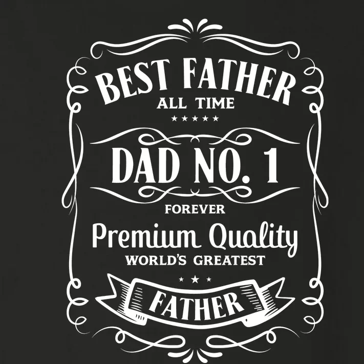 Best Father All Time No. 1 Premium Quality Print Toddler Long Sleeve Shirt