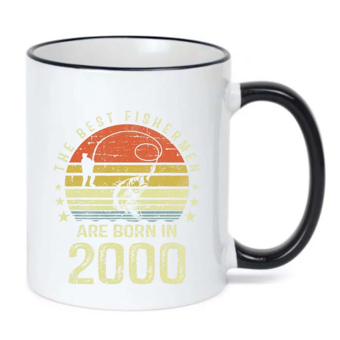 Best Fishermen Are Born In 2000 21st Birthday Fishing Gift Black Color Changing Mug