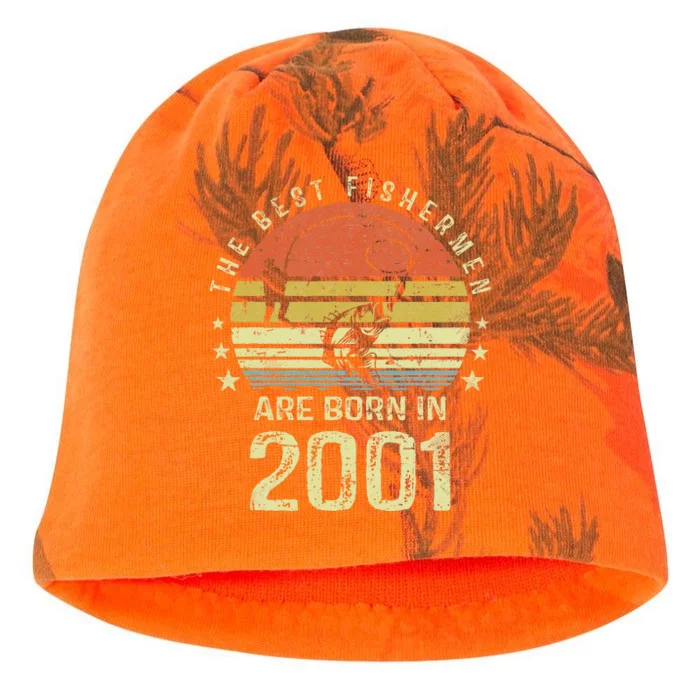 Best Fishermen Are Born In 2001 20th Birthday Fishing Gift Kati - Camo Knit Beanie