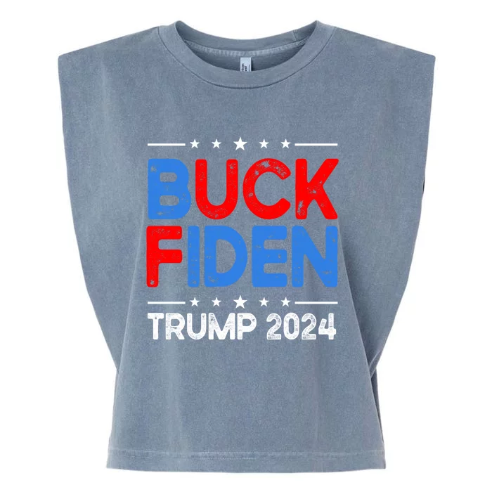 Buck Fiden Anti Biden Funny Impeach Joe Biden Trump 2024 Garment-Dyed Women's Muscle Tee