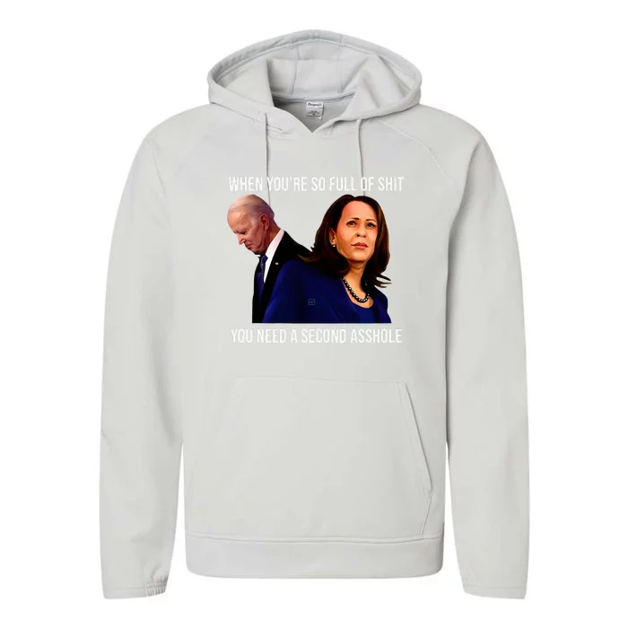 Biden Funny Anti Biden Harris Performance Fleece Hoodie