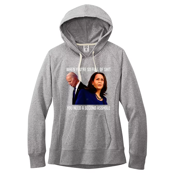 Biden Funny Anti Biden Harris Women's Fleece Hoodie