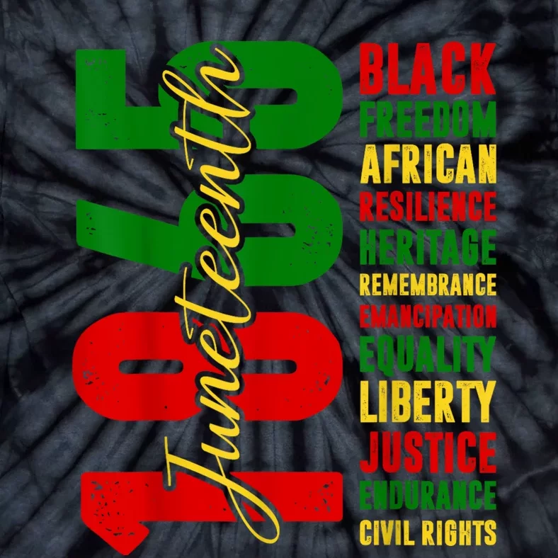 Black Freedom African Resilience Remembrance Juneteenth 1865 Tie-Dye T-Shirt