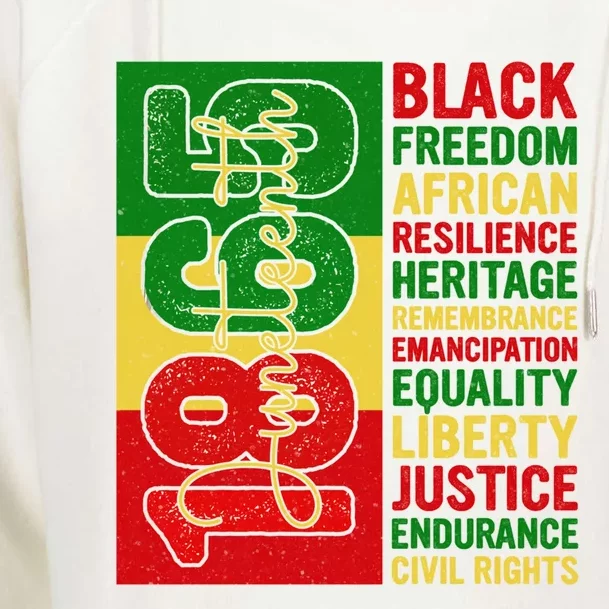 Black Freedom African Resilience Remembrance Junenth 1865 Cute Gift Womens Funnel Neck Pullover Hood