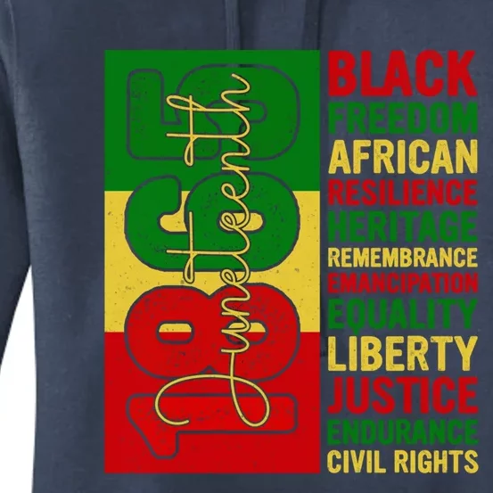 Black Freedom African Resilience Remembrance Junenth 1865 Cute Gift Women's Pullover Hoodie