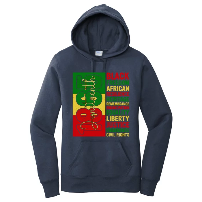 Black Freedom African Resilience Remembrance Junenth 1865 Cute Gift Women's Pullover Hoodie