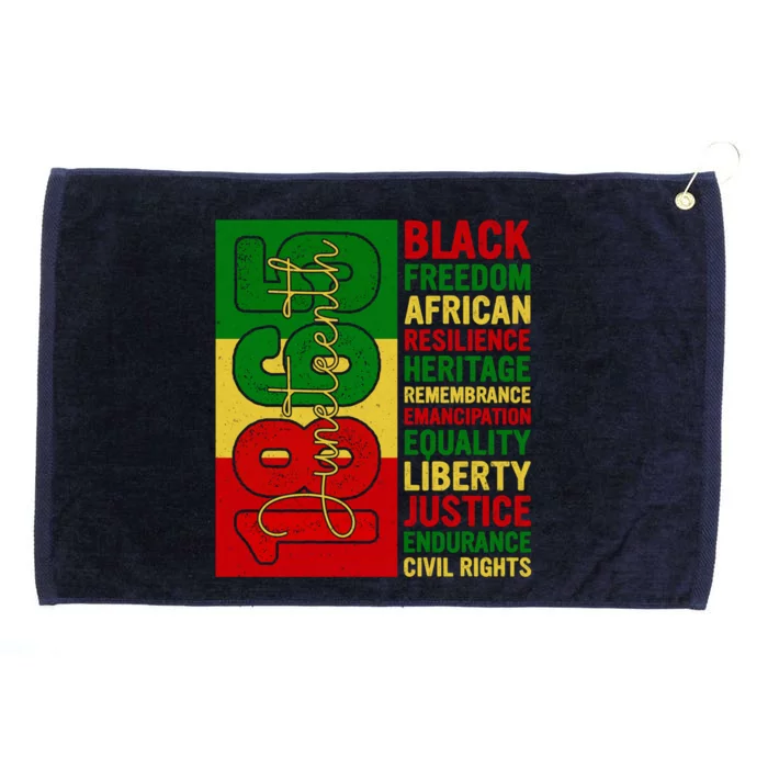 Black Freedom African Resilience Remembrance Junenth 1865 Cute Gift Grommeted Golf Towel