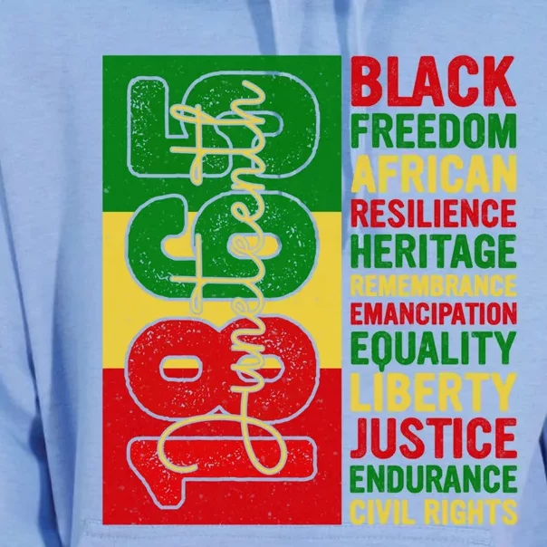 Black Freedom African Resilience Remembrance Junenth 1865 Cute Gift Unisex Surf Hoodie