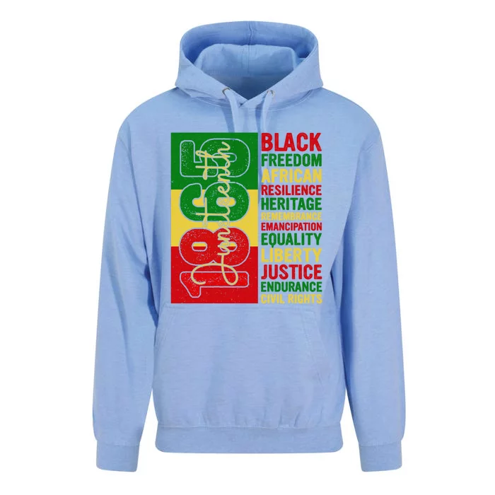 Black Freedom African Resilience Remembrance Junenth 1865 Cute Gift Unisex Surf Hoodie