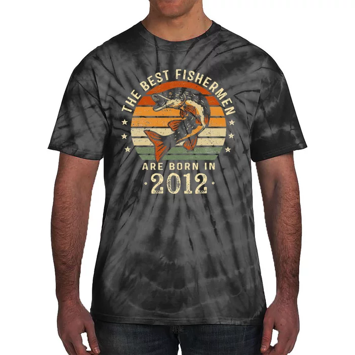 Best Fishermen Are Born In 2012 11th Birthday Fishing Gifts Tie-Dye T-Shirt