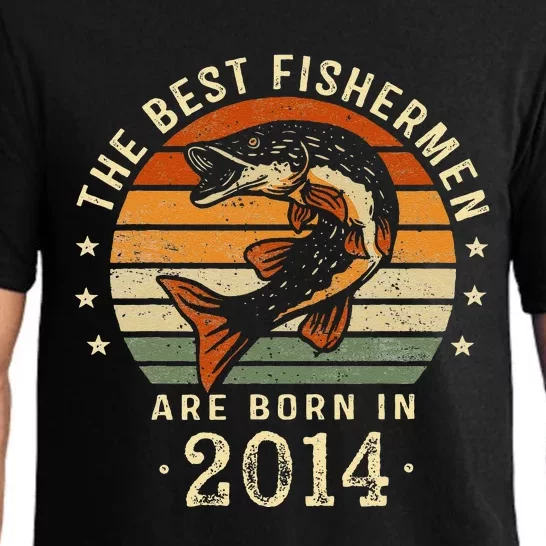 Best Fishermen Are Born In 2014 9th Birthday Fishing Gifts Pajama Set