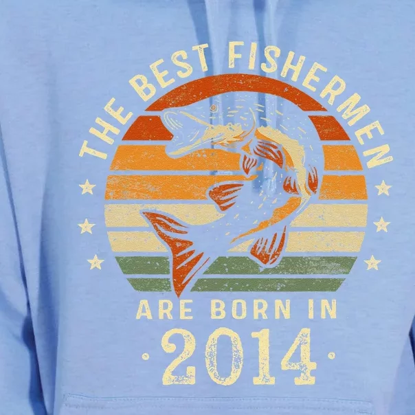 Best Fishermen Are Born In 2014 9th Birthday Fishing Gifts Unisex Surf Hoodie