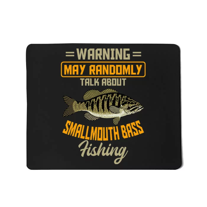 Bass Fishing Angling Smallmouth Fisherman Sport Black Fish Mousepad