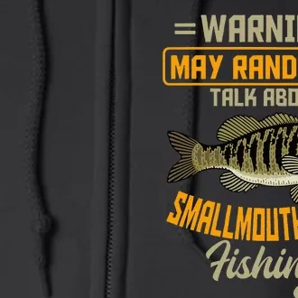 Bass Fishing Angling Smallmouth Fisherman Sport Black Fish Full Zip Hoodie