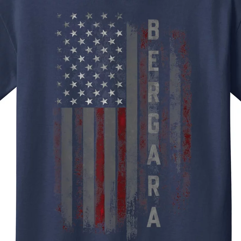 Bergara Family American Flag Kids T-Shirt