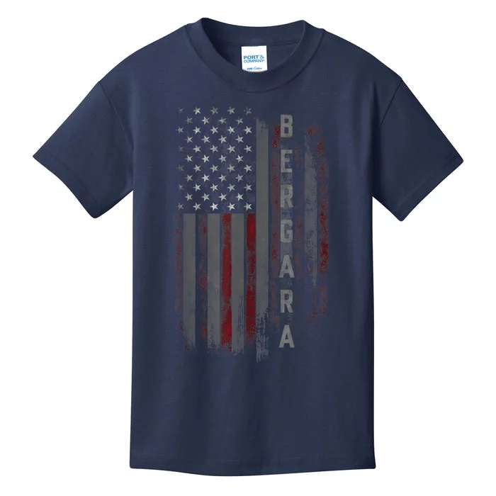 Bergara Family American Flag Kids T-Shirt