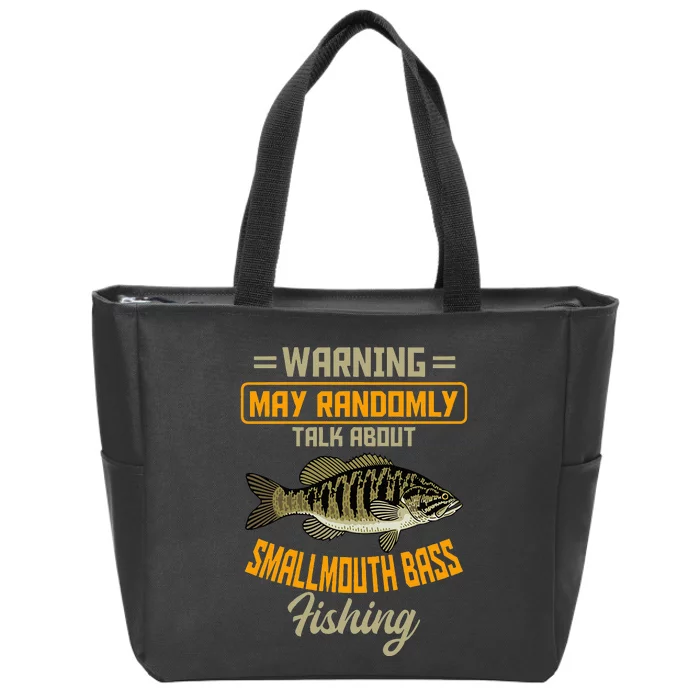 Bass Fishing Angling Fishhook Fisherman Sport Black Fish Zip Tote Bag