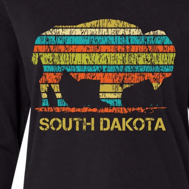 Buffalo For A South Dakota Vacation Womens Cotton Relaxed Long Sleeve T-Shirt