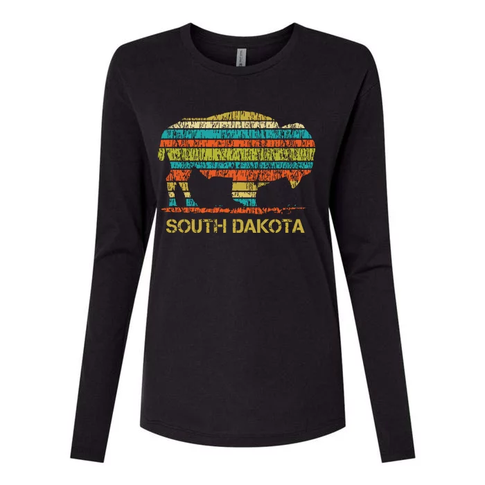 Buffalo For A South Dakota Vacation Womens Cotton Relaxed Long Sleeve T-Shirt