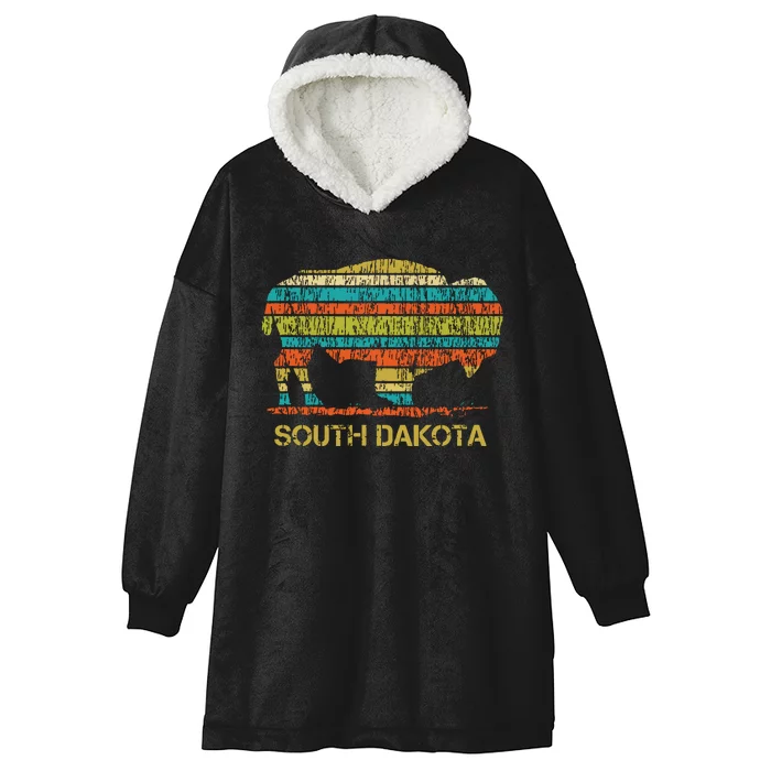 Buffalo For A South Dakota Vacation Hooded Wearable Blanket