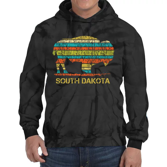 Buffalo For A South Dakota Vacation Tie Dye Hoodie