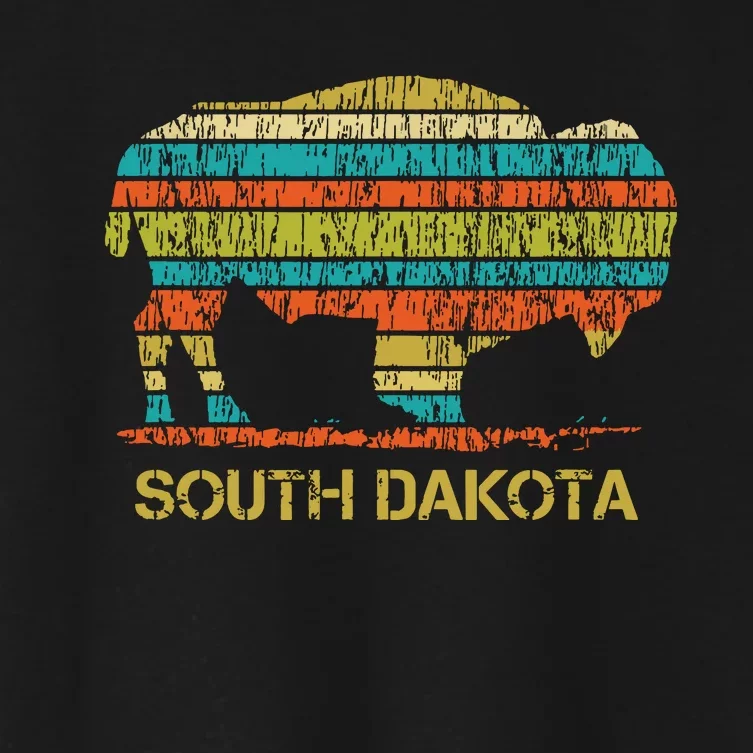 Buffalo For A South Dakota Vacation Women's Crop Top Tee