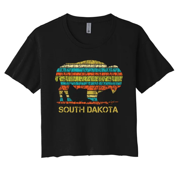 Buffalo For A South Dakota Vacation Women's Crop Top Tee