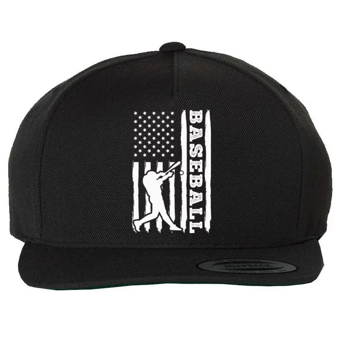 Baseball Flag America Wool Snapback Cap