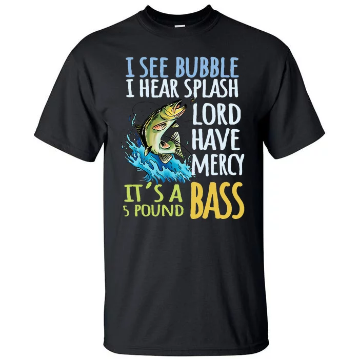 Bass Fishing Angling Sport Black Bass Fish Tall T-Shirt