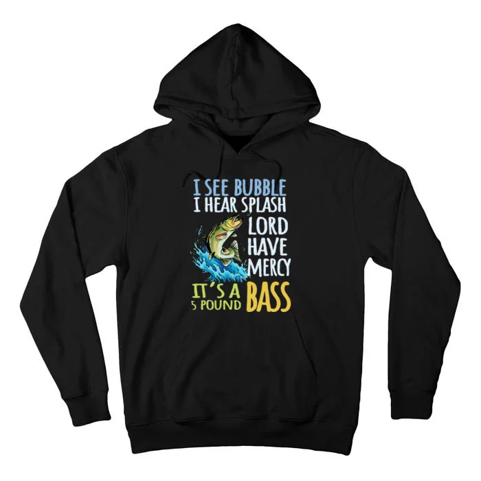 Bass Fishing Angling Sport Black Bass Fish Tall Hoodie