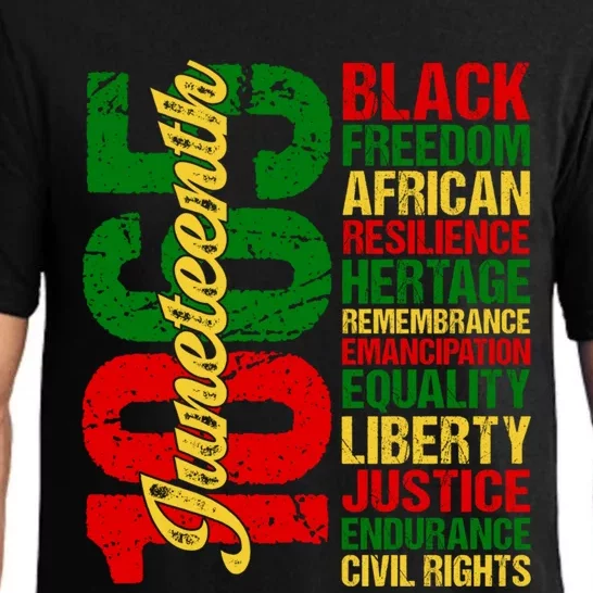 Black Freedom African Resilience Remembrance Junenth 1865 Cool Gift Pajama Set