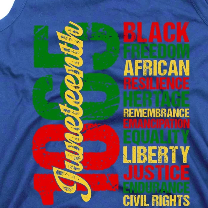 Black Freedom African Resilience Remembrance Junenth 1865 Cool Gift Tank Top