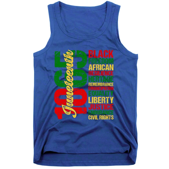 Black Freedom African Resilience Remembrance Junenth 1865 Cool Gift Tank Top