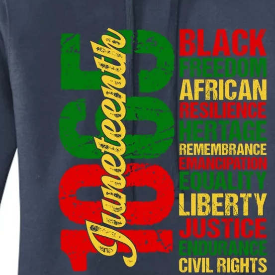 Black Freedom African Resilience Remembrance Junenth 1865 Cool Gift Women's Pullover Hoodie