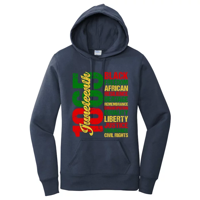 Black Freedom African Resilience Remembrance Junenth 1865 Cool Gift Women's Pullover Hoodie