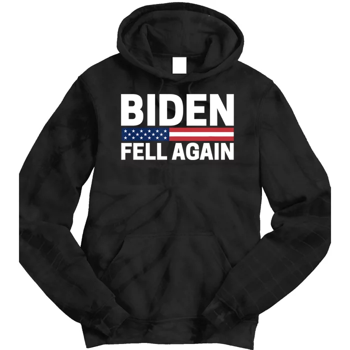 Biden Fell Again Funny Joe Biden Tie Dye Hoodie