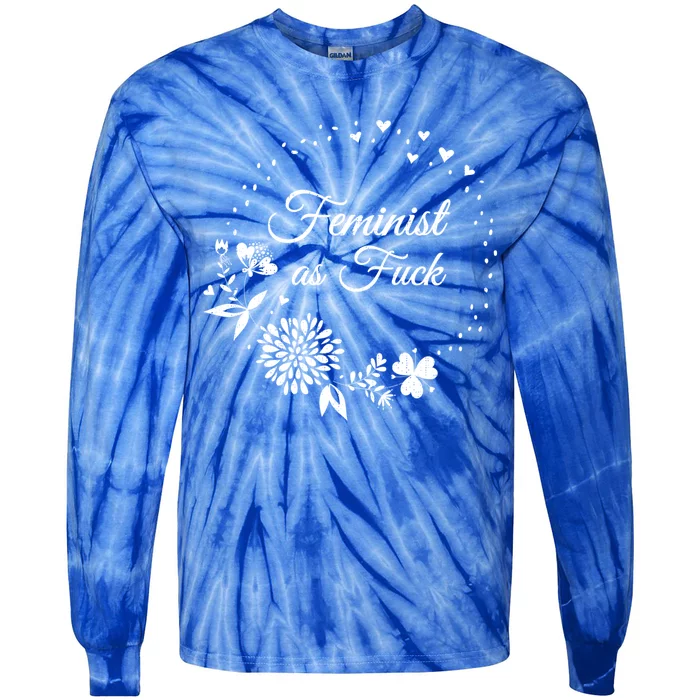 Bold Feminist Af As Fuck S And Gift Tie-Dye Long Sleeve Shirt