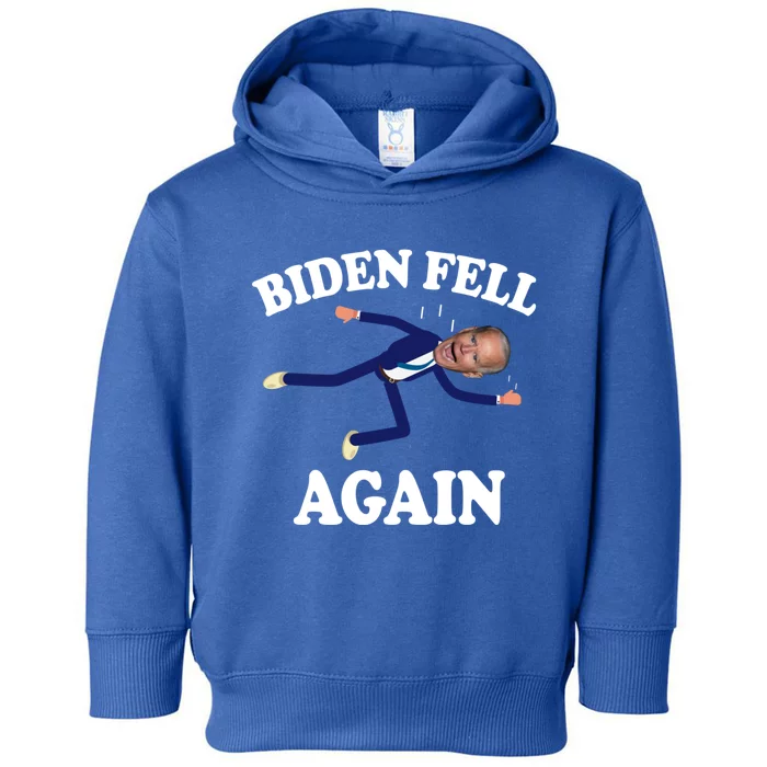 Biden Fell Again Funny Joe Biden Toddler Hoodie