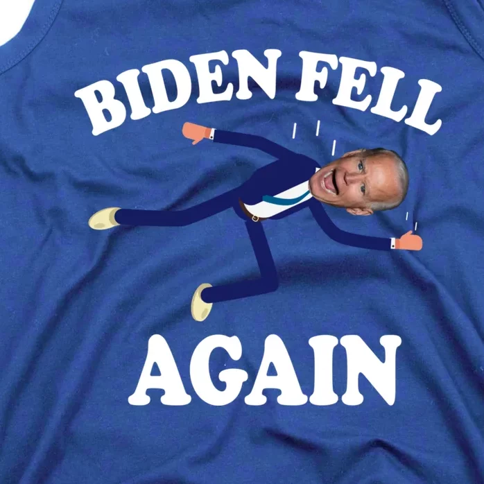 Biden Fell Again Funny Joe Biden Tank Top