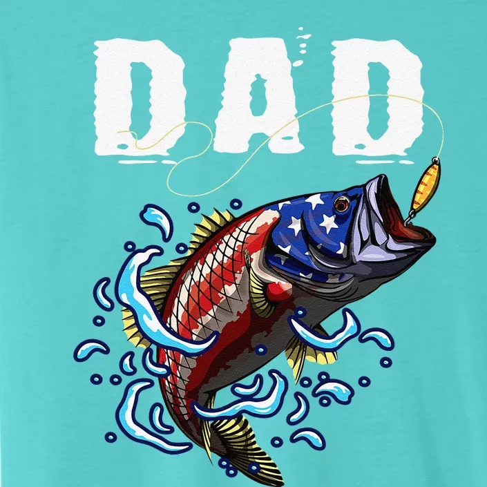 Bass Fishing Angler Fishing Lover Patriotic Bait Fisherman ChromaSoft Performance T-Shirt