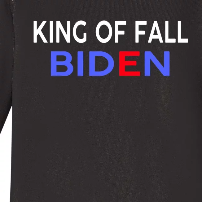 Biden Fell Again Funny Joe Biden Baby Long Sleeve Bodysuit