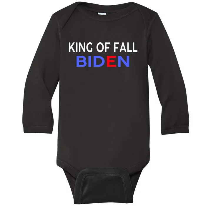 Biden Fell Again Funny Joe Biden Baby Long Sleeve Bodysuit