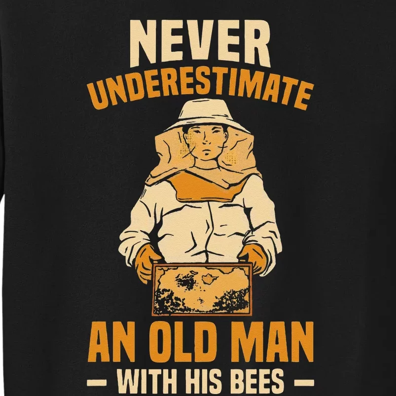 Beekeeping Funny An Old Man With His Bees Beekeeper Sweatshirt